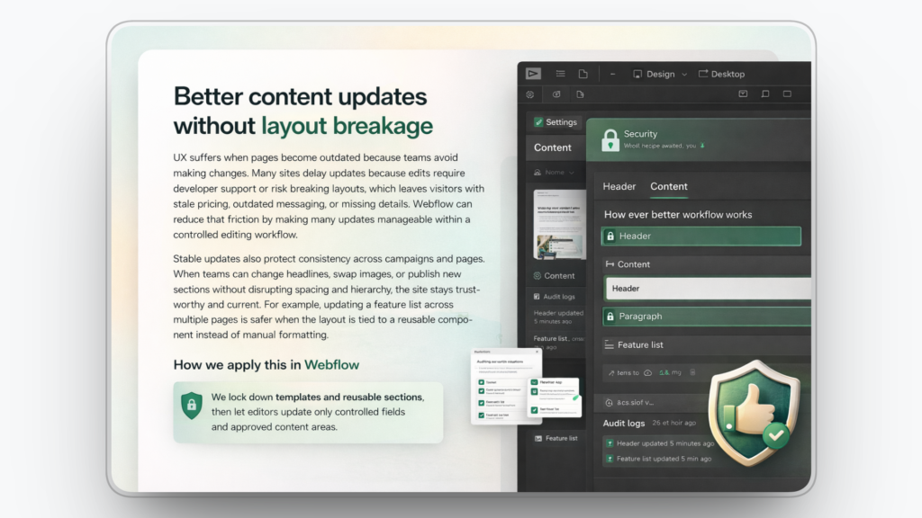 better content updates without layout breakage